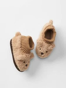 NUEVAS CON ETIQUETAS GAP Pannan Oso Zapatillas Acogedoras Botín con Orejas Cara de Oso Unisex Niños Niñas - Imagen 1 de 2