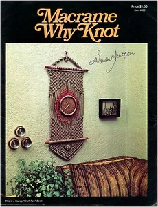 Macrame Why Knot Wall Hanging Plant Hanger Lamp Shade Wine Rack Patterns - Picture 1 of 6