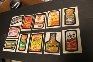 11 Wacky packages Tank, Hungry Jerk, Wrikled Wrap, Stiffords, HA HA, - Picture 1 of 4