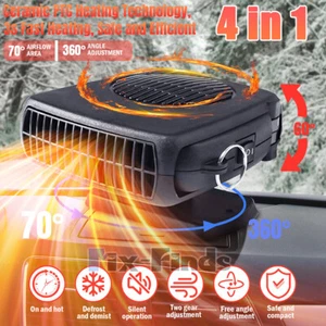 Car Heater 12V Portable Electric DC Heating Fan Defogger Defroster Demister 200W - Picture 1 of 17