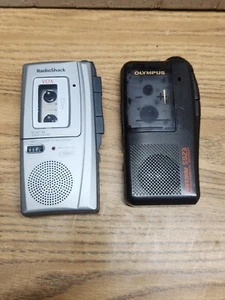 Radio Shack VOX Micro-46 Voice Recorder 14-1185 Silver Microcassette Olympus - Picture 1 of 6