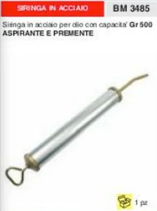 SIRINGA IN ACCIAIO PER OLIO 500GR ASPIRANTE E PREMENTE professionale - Imagen 1 de 1
