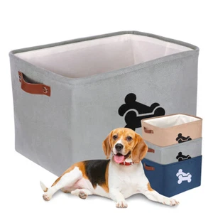 Foldable Pet Toy Storage Box Cat Toy Box for Blanket Dog Treats Snack Felt - Picture 1 of 24