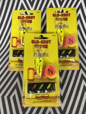 Northland Aparejos de Pesca Glo Shot Cuchara 1/4oz Super-Glo Melonball (Lote de 3) Foto 1 de 2