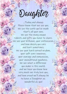 NEUES DESIGN An UNSERE liebe Tochter zum Geburtstag A5 Karte zum Geburtstag Liebe - Bild 1 von 4