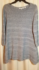 Knit Sweater Tunic Top Blue Women's Size Medium Classic Eight Eight Eight - Picture 1 of 5
