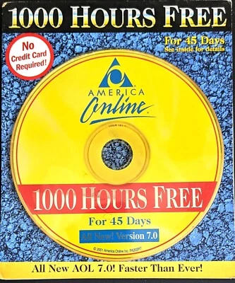 "BLUE ASPHALT" America Online Collectible / Install Disc, Vintage AOL CD, v7.0! - Image 1 of 2
