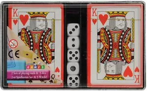 Paquete de 2 barajas de cartas divertidas para fiesta de fiesta para adultos tamaño estándar con 5 dados - Imagen 1 de 1