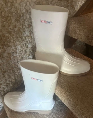 Bota antideslizante de goma blanca camarón XTRATUF para hombre (75136-WHT) talla 10 Foto 1 de 4