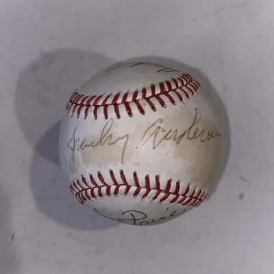 Detroit Tigers Greats Signed Official AL Ball Sparky-E. Wilson-Aguirre  JSA COA - Image 1 of 4