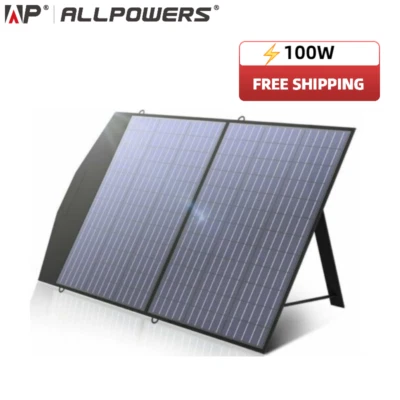 ALLPOWERS 100W Portable Solar Panel Charger  for Solar Generator/Power Station - image 1 of 4