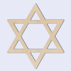 Star Of David Wood Shape Craft Supply Crafting Supplies - Picture 1 of 2