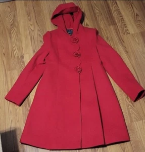 Big Girls Red Rothschild Wool Like Jacket Coat 16 Roses NWOT riding hood scarlet - Picture 1 of 7