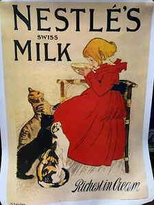 Nestle's Swiss Milk Poster 20" x 28" Steinlen Reprint - Picture 1 of 2