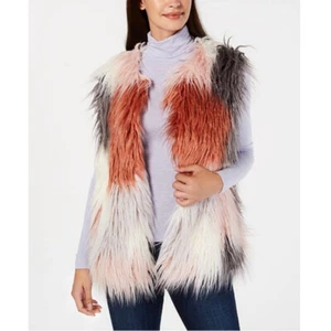 Chaleco de piel sintética para mujer INC International Concepts M/L nuevo con etiquetas $129.50 - Imagen 1 de 4