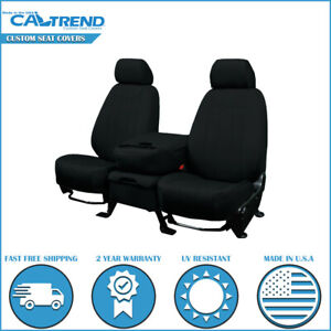 CalTrend Black Neosupreme Front  Seat Covers for 2021-2024 Ford F-150
