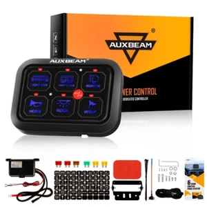 Sistema auxiliar LED panel de control AUXBEAM 12V 6 velocidades para automóvil camión barco - Imagen 1 de 12