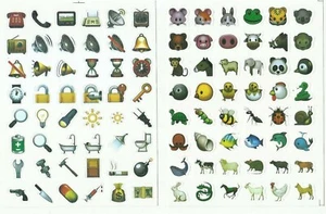 Sticker Emoticons Aufkleber Set (3) 96-teilig - Picture 1 of 1