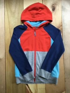 Tea Collection hoodie 12 color block full zip sweatshirt orange blue - Picture 1 of 4
