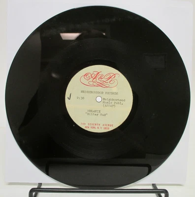 ACETATE "Bitter Bad" 10" MELANIE 1973 Neighborhood Records PROMO RARE - Image 1 of 3