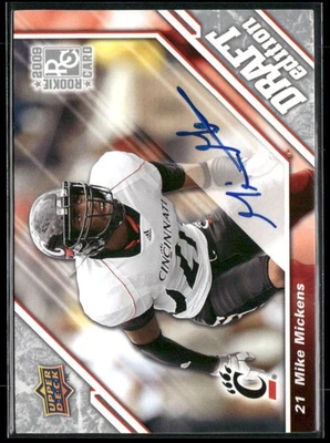 2009 Upper Deck Draft Edition #75 Mike Mickens Autographs Silver - Image 1 of 2