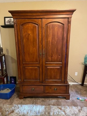 centro de entretenimento madeira maciça com gavetas - Imagem 1 de 4