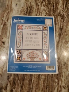Janlynn Needlecraft "Families Are Like Quilts" Counted Cross Stitch Kit 021-1743 - Picture 1 of 4