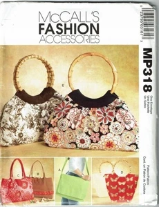 McCalls Fashion Accessories Bag Sewing Pattern MP318 Multiple Styles & Sizes - Picture 1 of 2