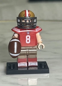 Lego Steve Young 49ers Minifigure Personalizzate Stampate #8 NFL Calcio - Foto 1 di 4