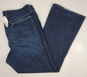Neu mit Etikett Eddie Bauer leicht kurvig Bootcut dunkle Waschung blaue Damenjeans 16 kurz NEU  - Bild 1 von 20
