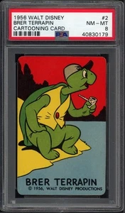 1956 Walt Disney Cartooning Card #2 Brer Terrapin Cartooning Card 8 - Picture 1 of 2