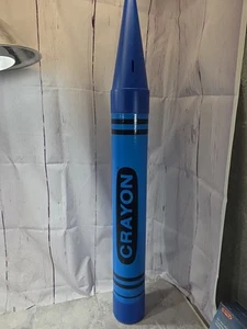 Vintage 1988 Ralphco Crayola Crayon Piggy Bank 35 inches Blue RARE - Picture 1 of 9