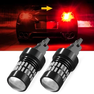 AUXITO 3157 4157 LED 4057 Red Brake Stop Tail Light Bulbs Strobe Flash Blinking - Picture 1 of 12