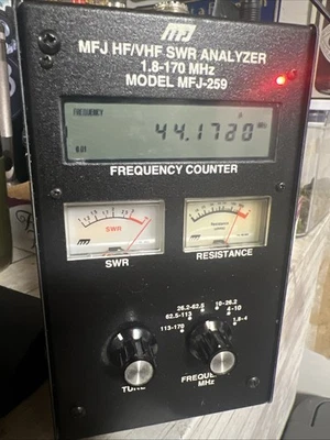 MFJ-259B Ham Radio HF VHF SWR Antenna Analyzer With Power Supply- Works Well - Image 1 of 4