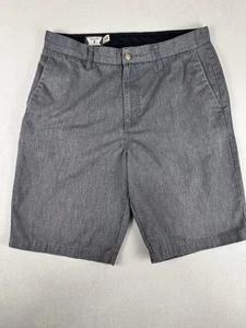 Volcom Corpo Class Flat Front Skate Surf Gray Shorts Mens 33 Chino Bermudz Y2K - Picture 1 of 12