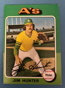 1975 Topps #230 Jim "Catfish" Hunter Oakland A's EX J27 - Picture 1 of 2