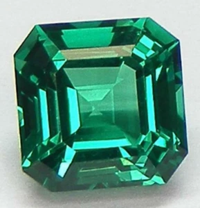 Asscher Green Nano Emerald AAA Rated Lab Created GemstoneJewelry Stone 7mmto10mm - Picture 1 of 24