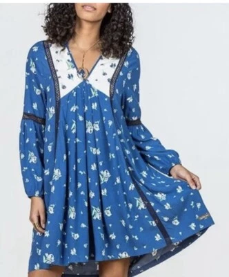 Matilda Jane Dress Women’s Medium Blue White Floral Cottagecore - Image 1 of 4