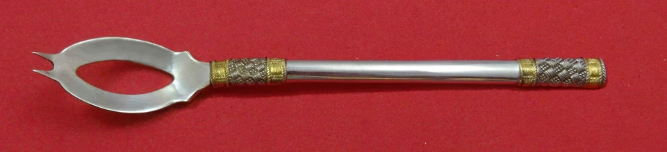 Aegean Weave Gold by Wallace Sterling Silver Olive Spoon Ideal 6 3/8" Custom - Image 1 of 1