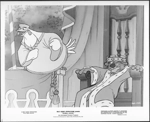 Disney Animation Robin Hood Original 1970 Promo Photo Prince John Lady Kluck - Bild 1 von 1