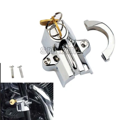 Cerradura de casco de motocicleta cromada para Honda Shadow Aero ACE Saber Spirit VT 750 1100 Foto 1 de 4
