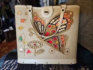 1960s Jeweled Butterfly Bucket Purse Like Enid Collins