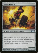 1x FOIL Stone Golem MTG M11 No215 Magic 2011 English NM/Unplay UC card x1