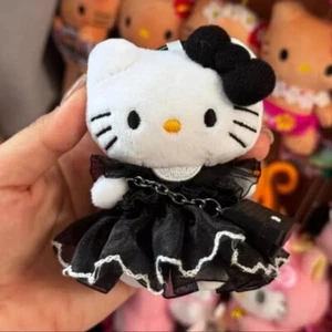 Princess Black Dress Kitty Plush Doll Keychain Cute Shoulder Backpack Pandants - Picture 1 of 4