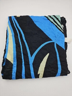 Ann Taylor Loft 方巾 3 种佩戴人造丝几何图案人造丝 — 第 1/4 张图片