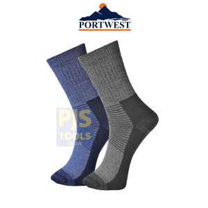 Portwest SK11 thermal winter cold weather boot socks Grey or Blue 6-9 or 10-13 - Picture 1 of 3