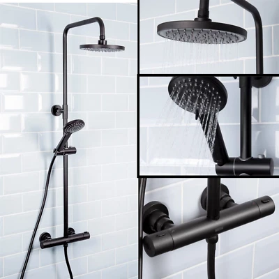 Bristan Safetouch Buzz 2 Bar Shower with Telescopic Riser Kit Black