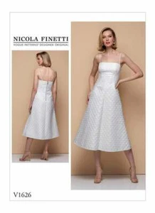 Vogue Sewing Pattern 1626, Nicola Finetti Lined Dress, Size 4 - 12, New - Picture 1 of 3