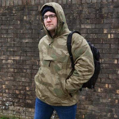 Splinter Camo Fleece gefütterter Anorak - windabweisende Kängurutasche zum Überziehen - Bild 1 von 4