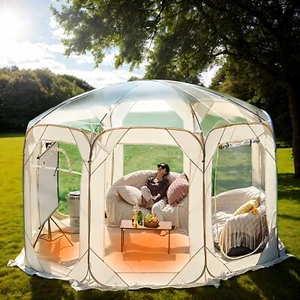 Sports Tent Instant Pop-Up Tent Shelter Weather Proof Pod PVC Clear Bubble Tent - Picture 1 of 16